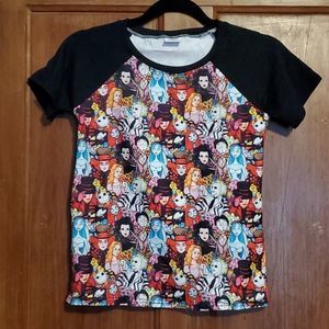 NEW TIM BURTON'S CHARACTERS COLLAGE TEE